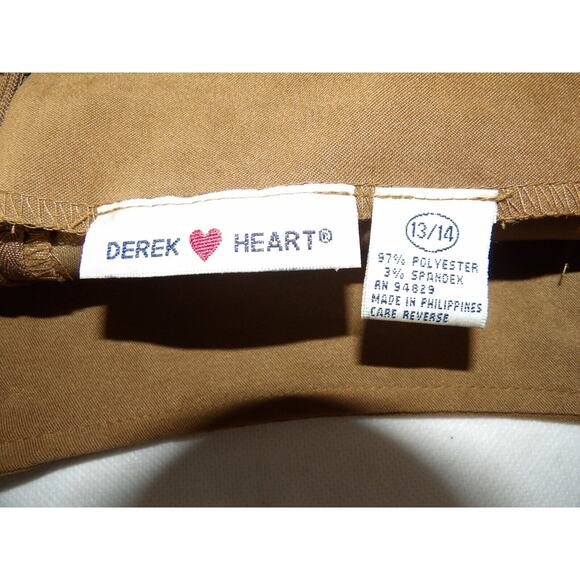 Derek Heart Pencil Skirt 13/14 Faux Suede Brown Minimalist Casule Office Modest - Picture 2 of 12